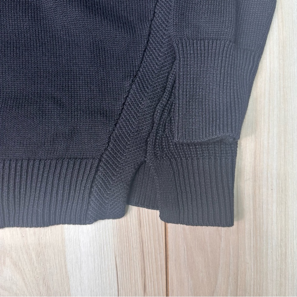 H by Halston Black Knit Pullover Sweater Womens Cotton Blend Size Small - Picture 3 of 14